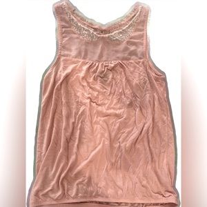 American Eagle Pink Lace Detailed Sleeveless / Tank Top